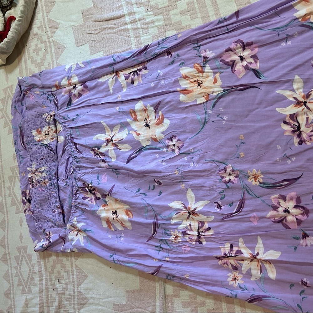 Lavender Floral Halter Maxi Dress - Unbranded - Picture 8 of 12